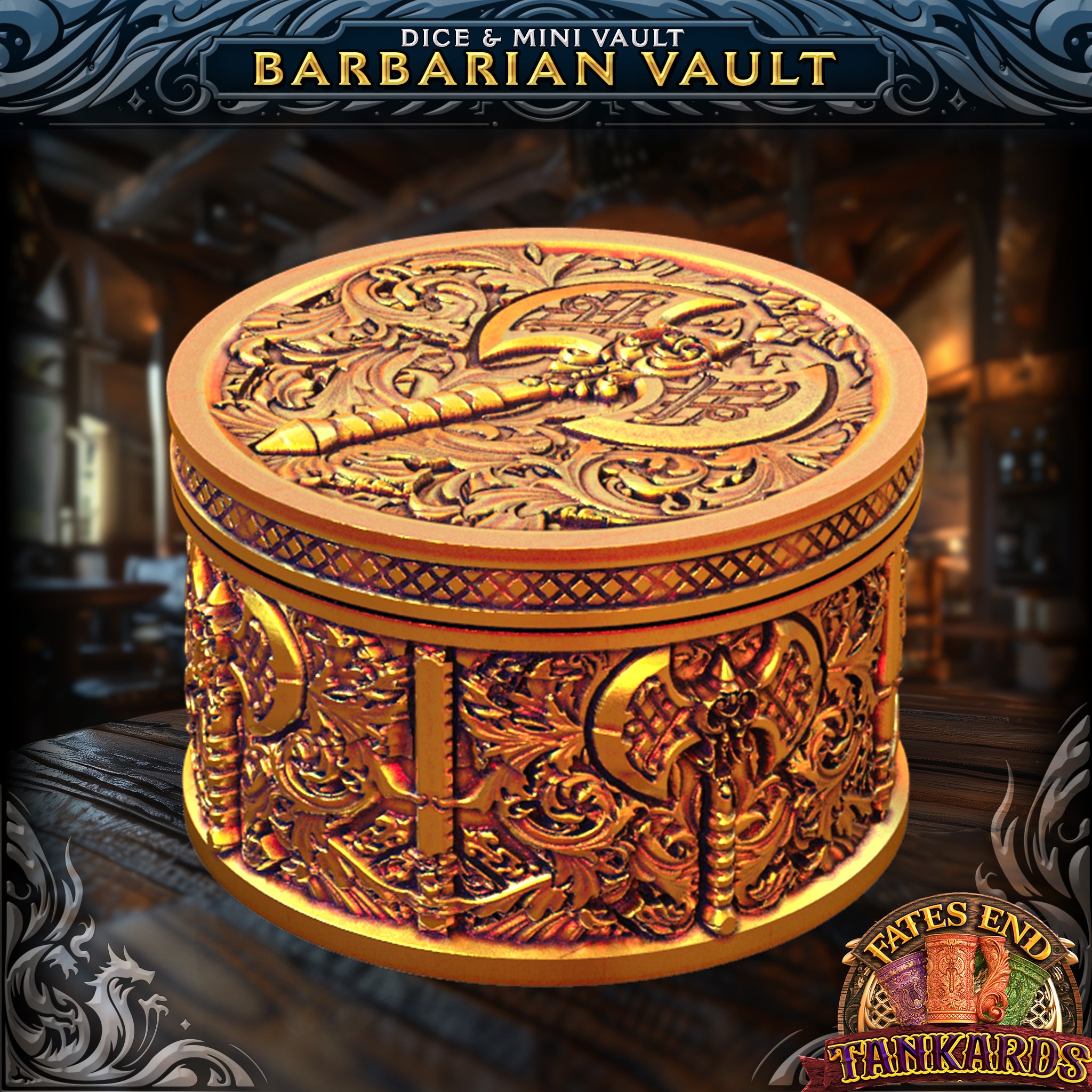 Barbarian Tankard Dice Tower, Tray, and Vault
