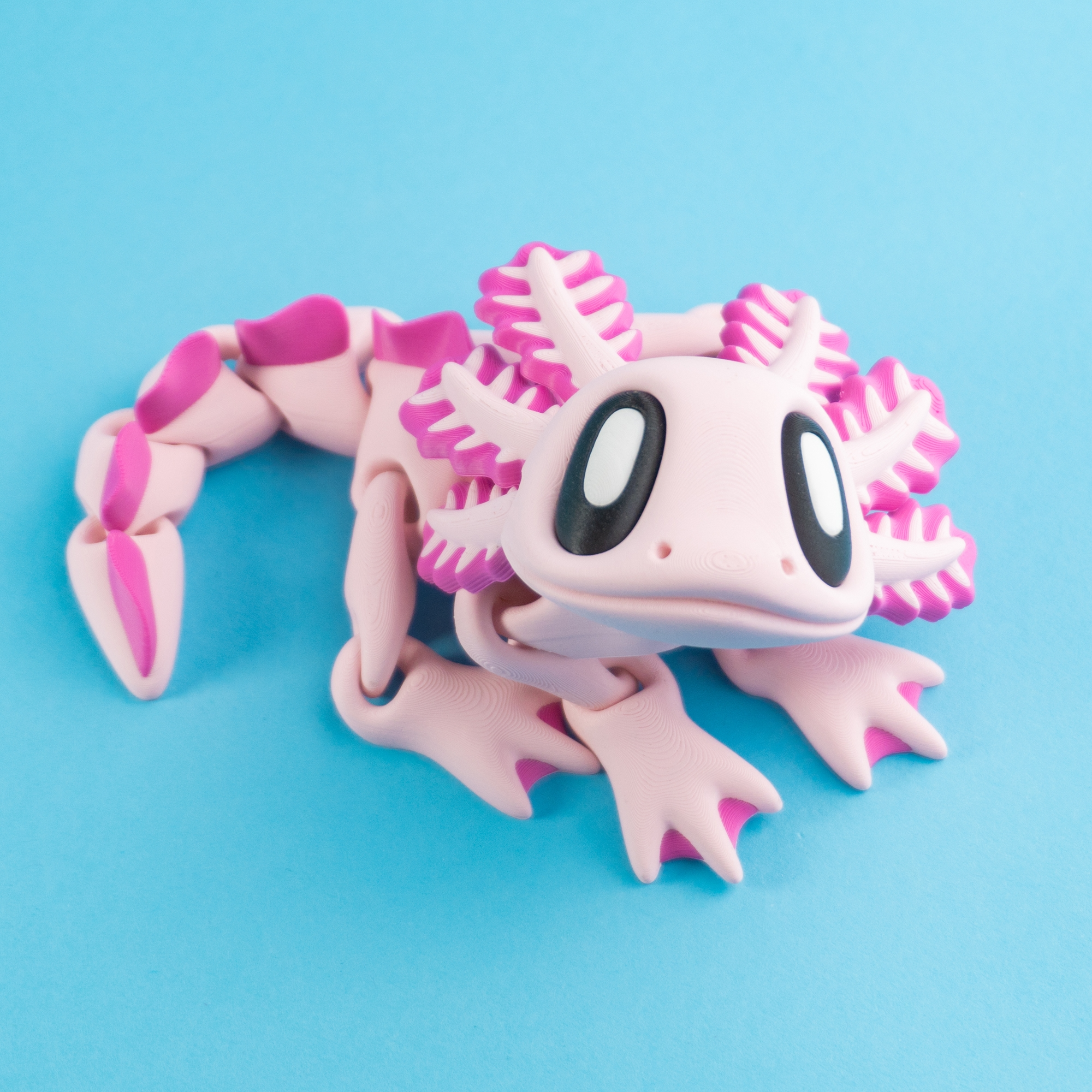 Blob Axolotl (Medium) – Articulated 3D Printed Collectible