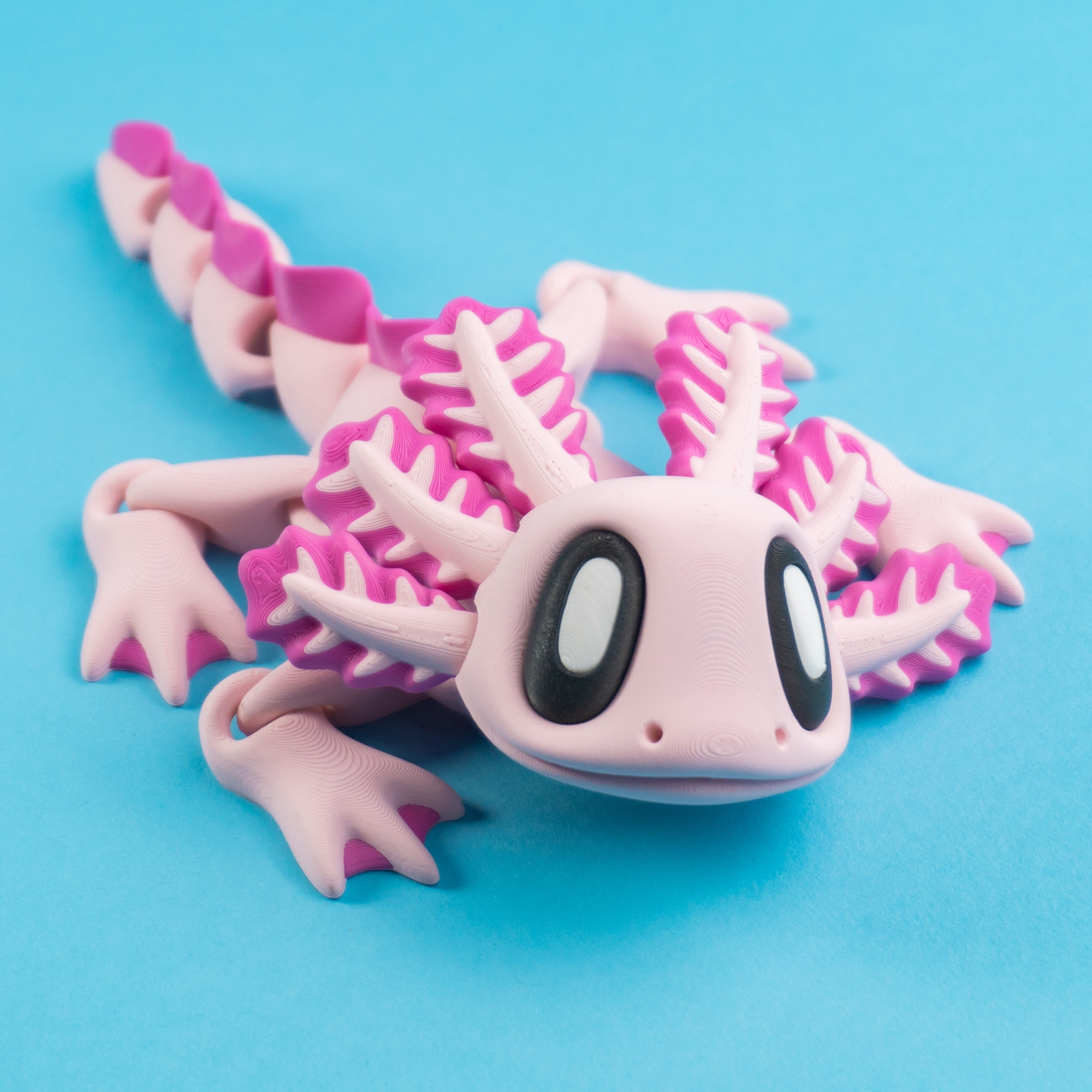 Blob Axolotl (Medium) – Articulated 3D Printed Collectible