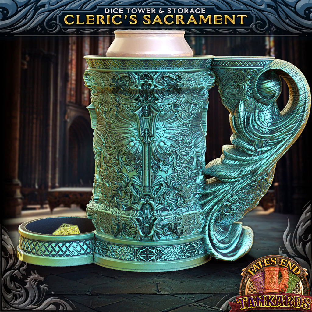 Cleric Tankard Dice Tower, Tray, and Vault