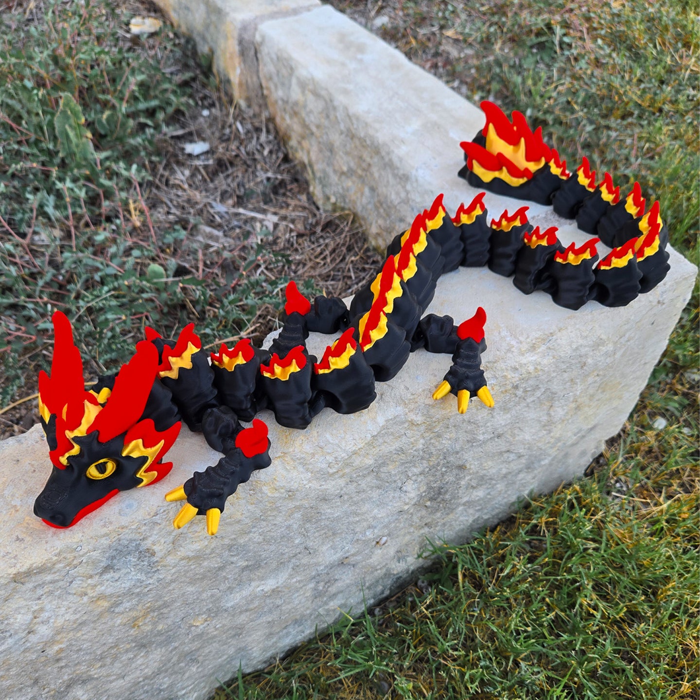 Firestorm Dragon - Articulated Flame Dragon | 3D Printed Collectible