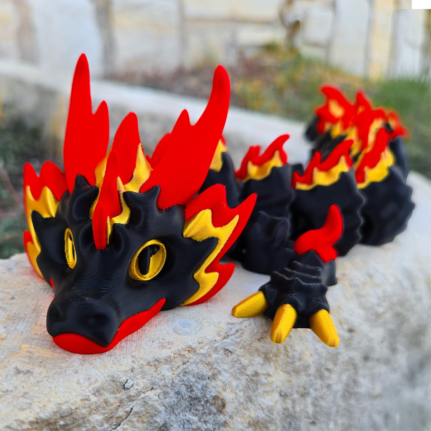 Firestorm Dragon - Articulated Flame Dragon | 3D Printed Collectible