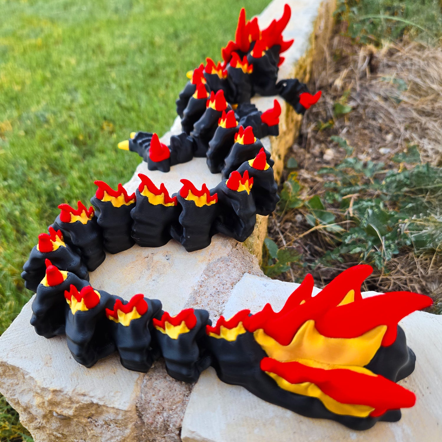 Firestorm Dragon - Articulated Flame Dragon | 3D Printed Collectible