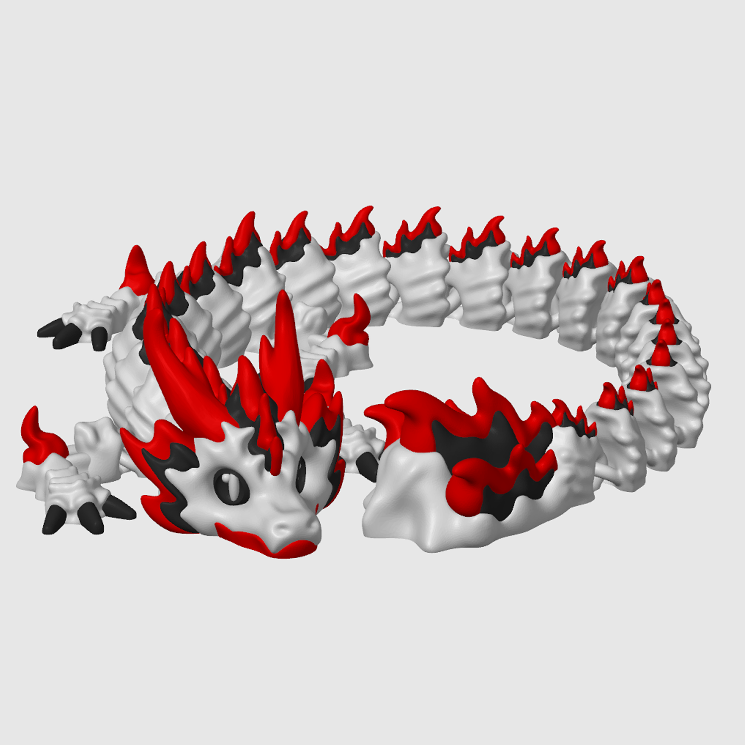 Firestorm Dragon - Articulated Flame Dragon | 3D Printed Collectible