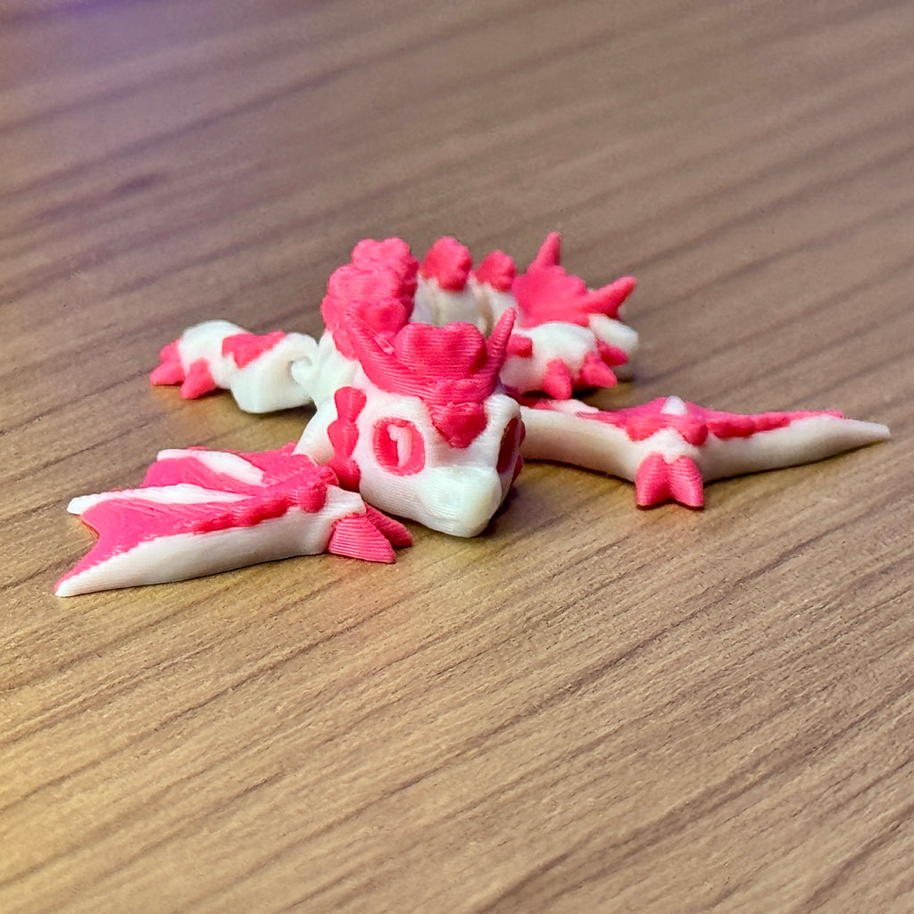 Two Tiny Love Wyverns (Mini)  - Articulated 3D Printed Collectible Dragons