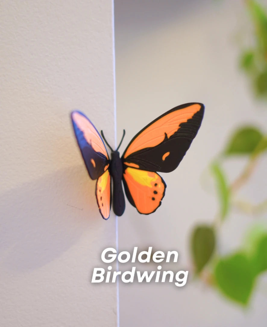 Magnetic Golden Birdwing Butterfly