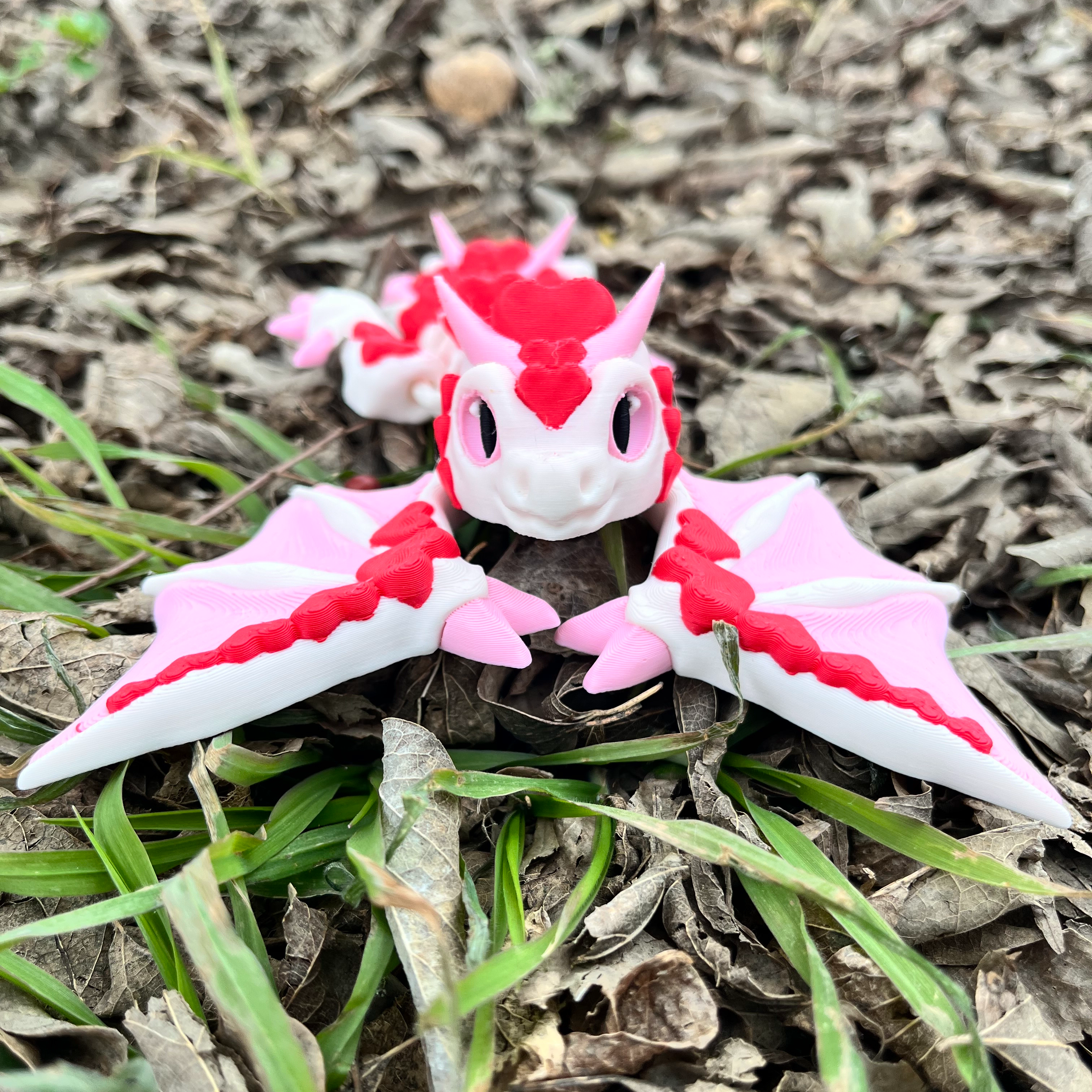 Two Tiny Love Wyverns (Mini)  - Articulated 3D Printed Collectible Dragons