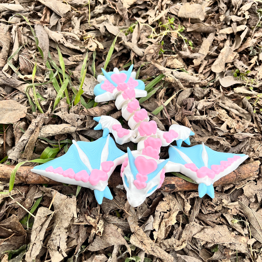 Two Tiny Love Wyverns (Mini)  - Articulated 3D Printed Collectible Dragons