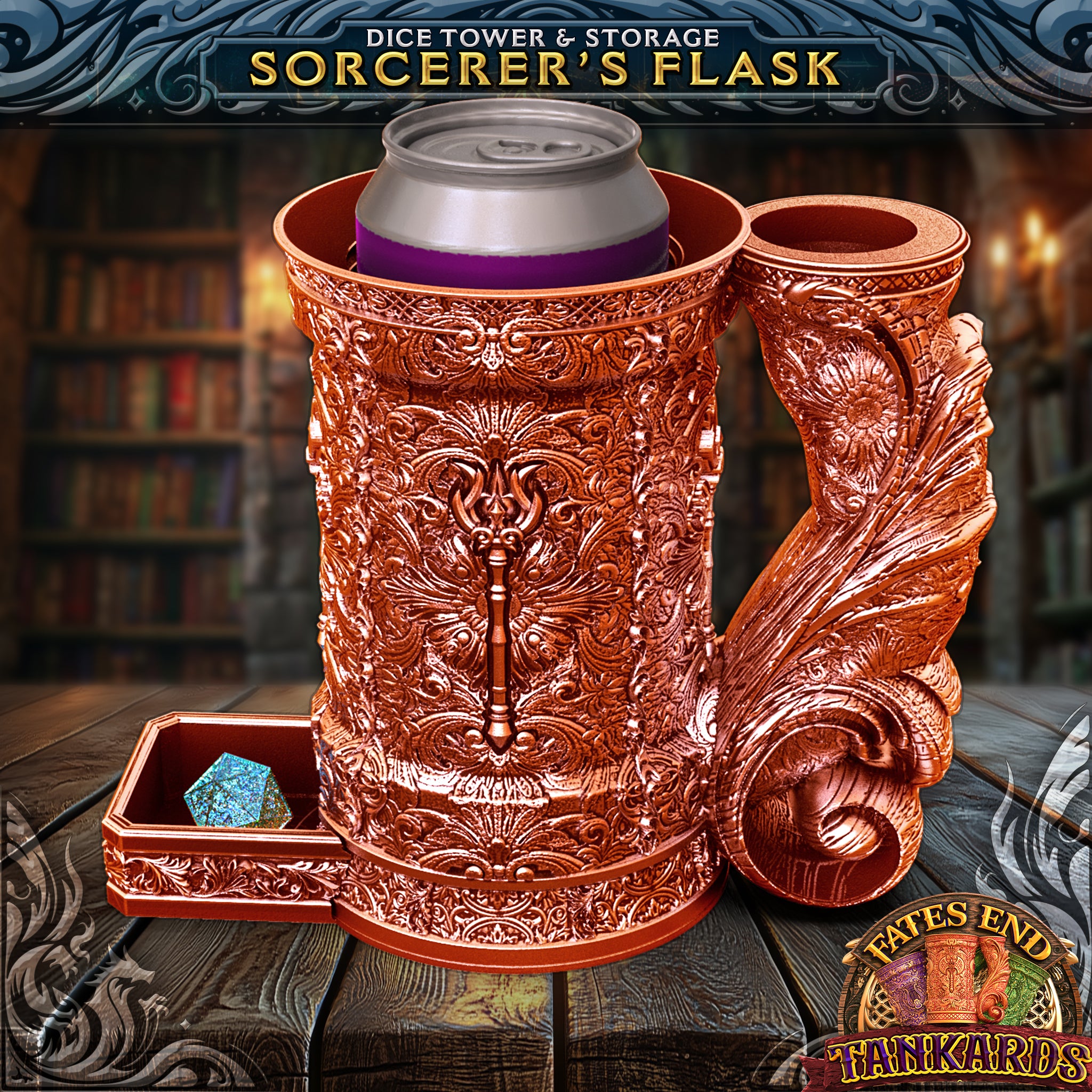 Sorcerer Tankard Dice Tower, Tray, and Vault