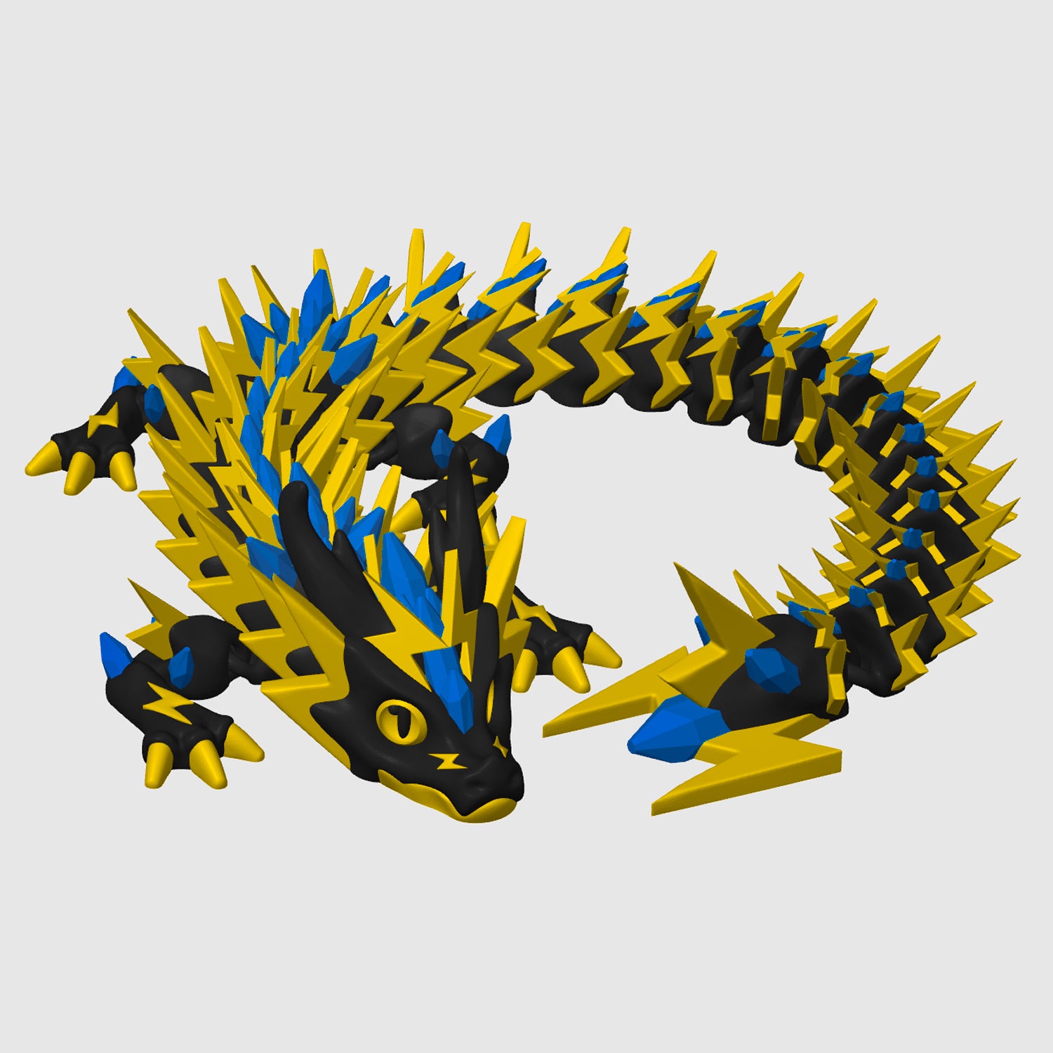 ThunderShard Dragon - Articulated Lightning Dragon | 3D Printed Collectible