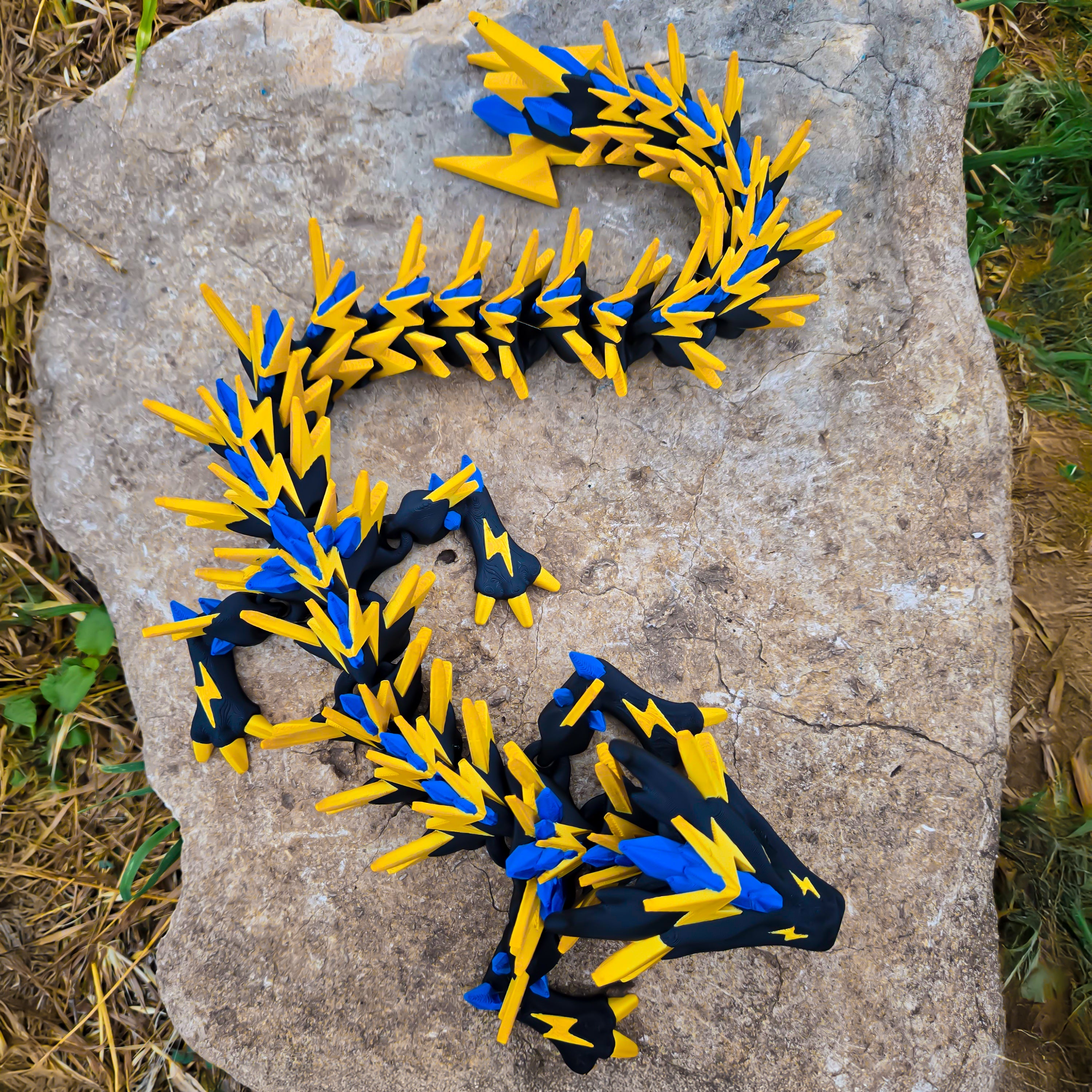 ThunderShard Dragon - Articulated Lightning Dragon | 3D Printed Collectible