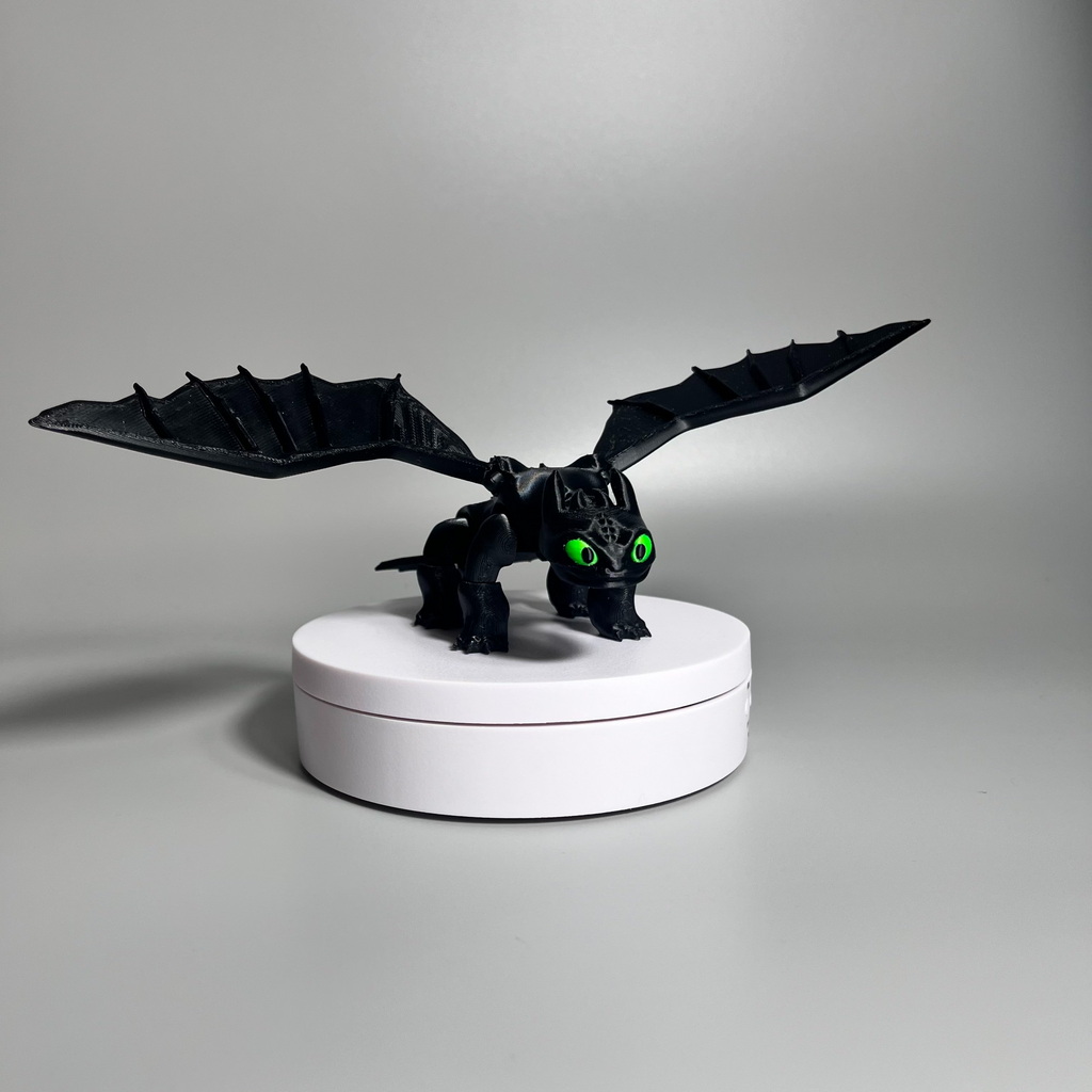 Articulated Night Fury Dragon (Medium) – Articulated 3D Printed How To Train Your Dragon Figure