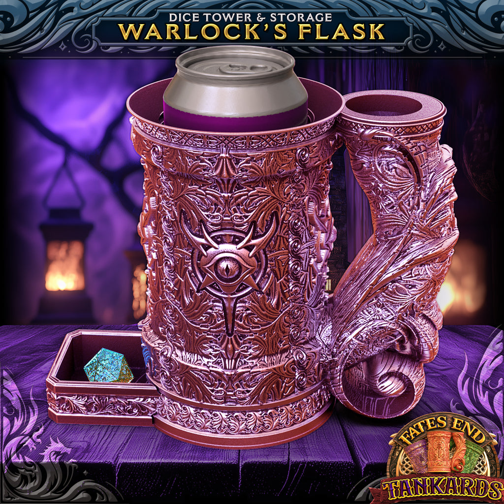 Warlock Tankard Dice Tower, Tray, and Vault