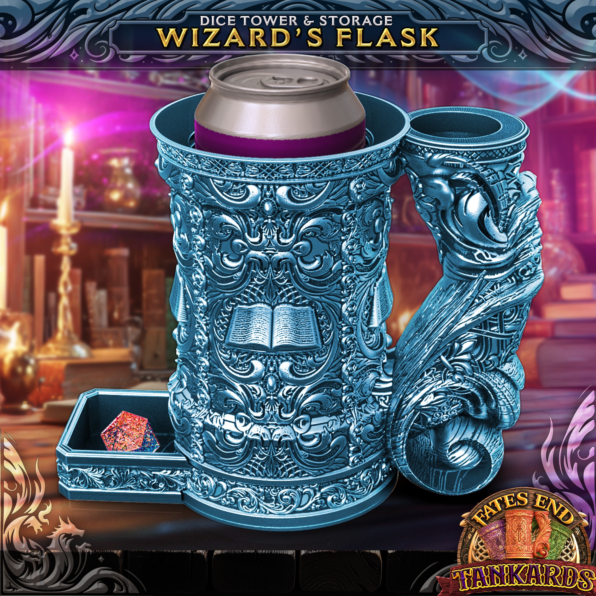 Wizard Tankard Dice Tower, Tray, and Vault