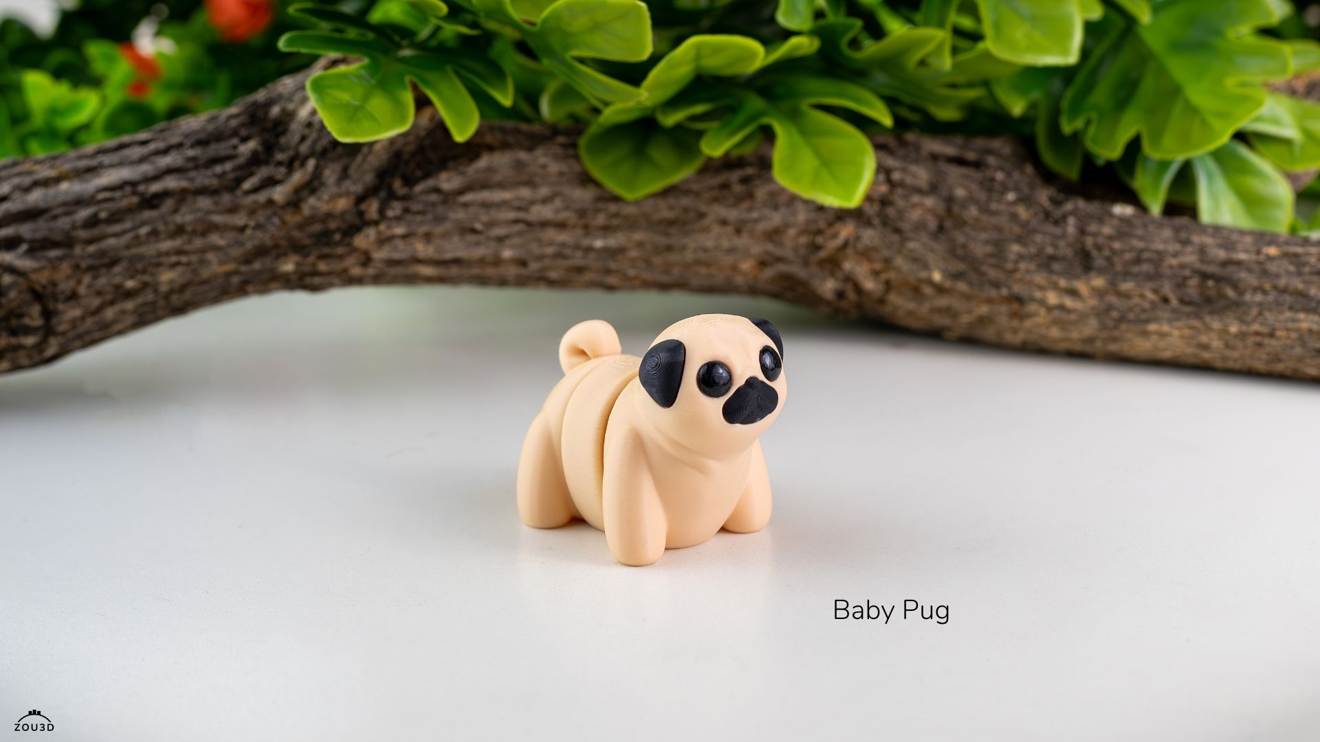 Baby Pug (Tiny) – Articulated 3D Printed Pug