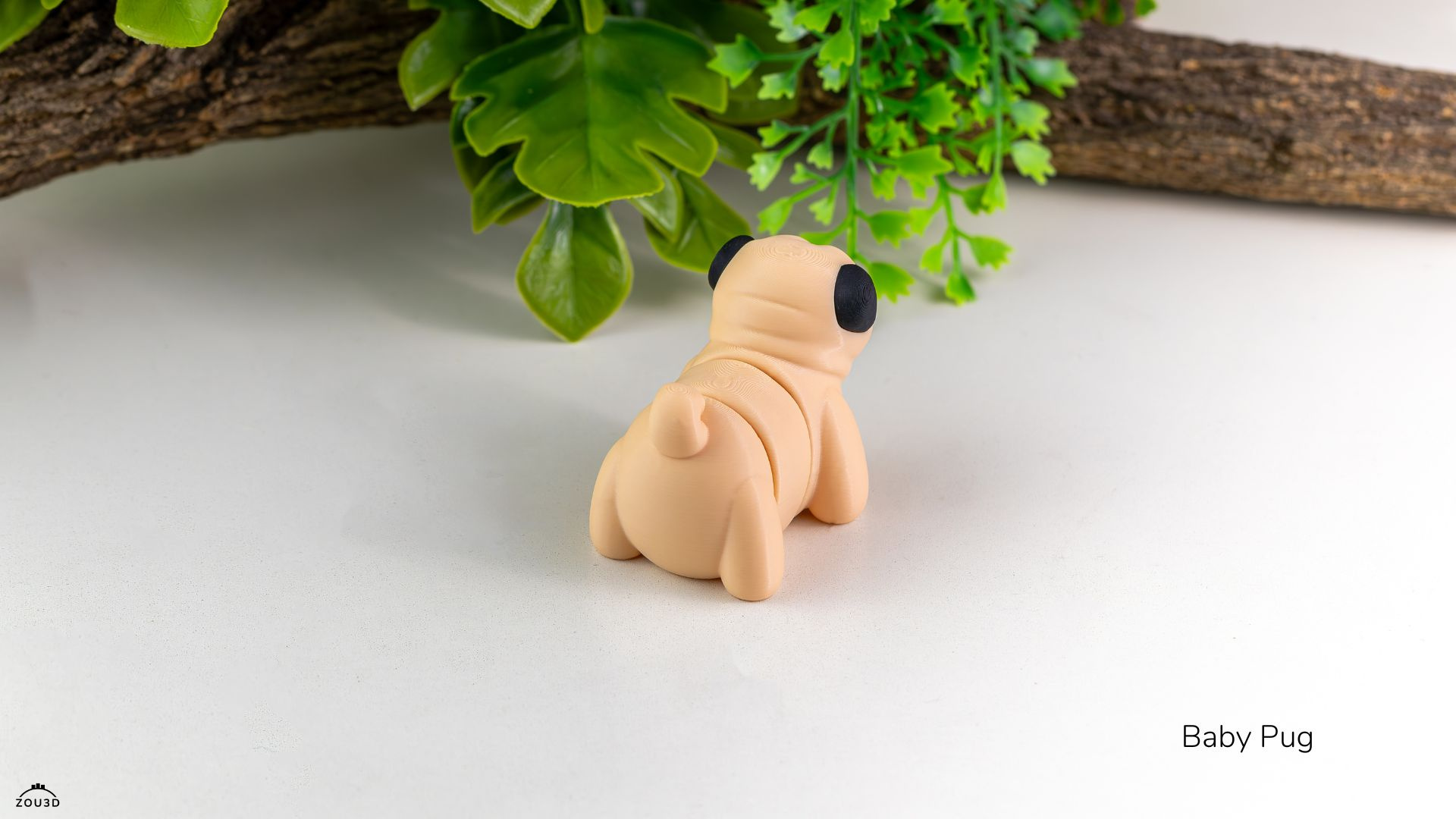 Baby Pug (Tiny) – Articulated 3D Printed Pug
