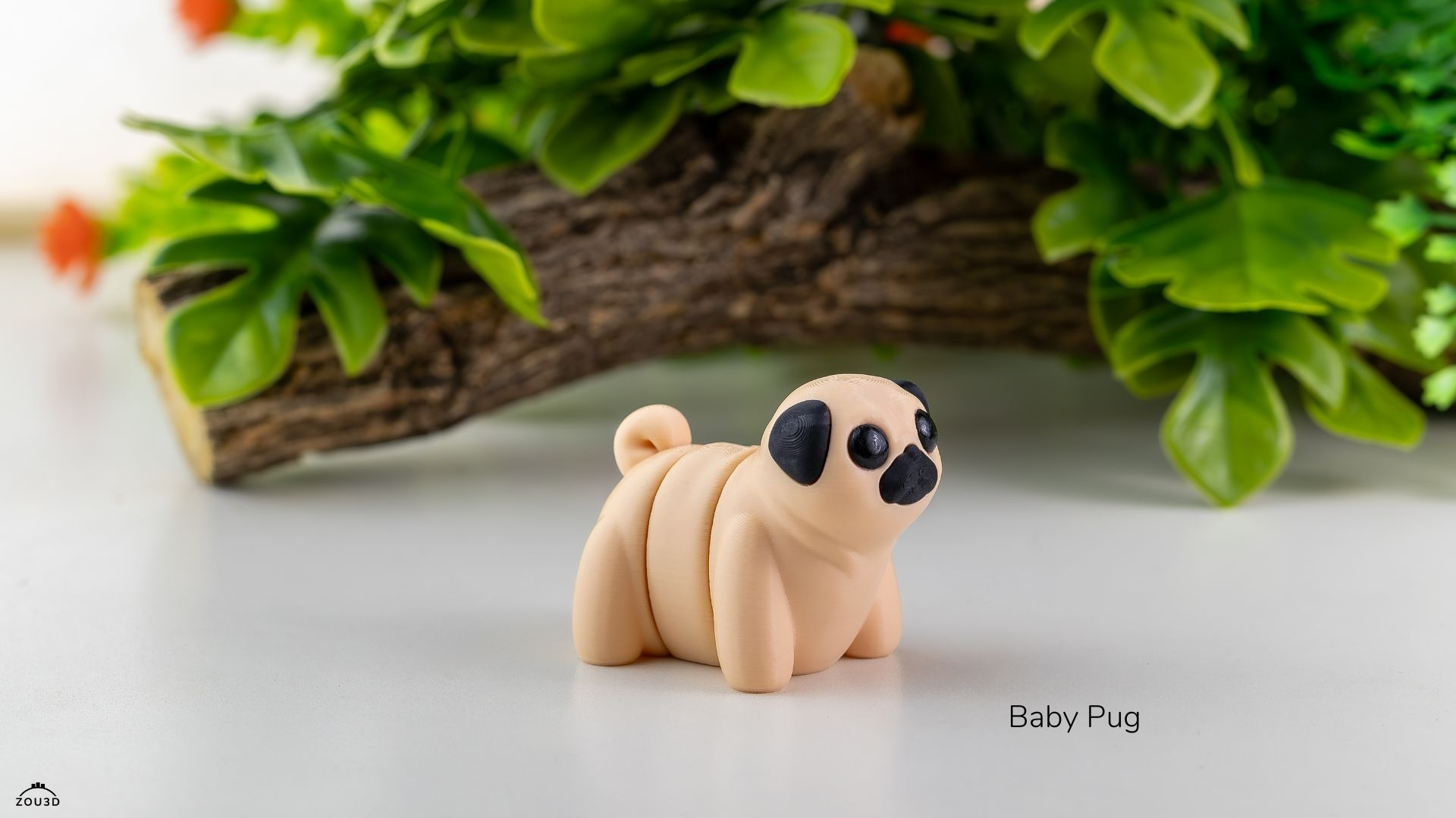 Baby Pug (Tiny) – Articulated 3D Printed Pug