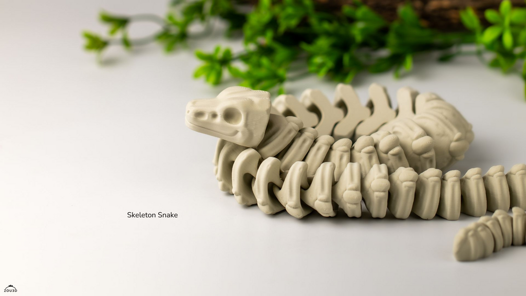 Skeleton Snake (Large) – Articulated 3D Printed Bone Serpent