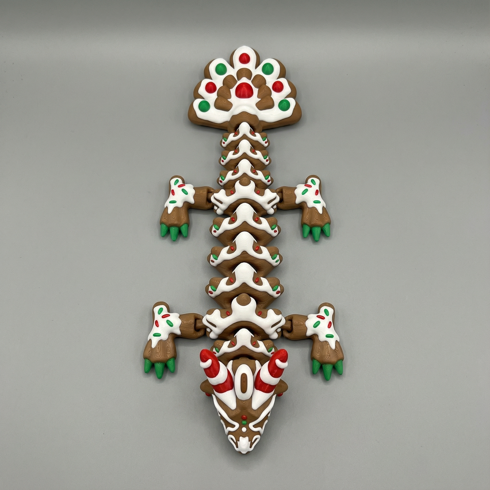 Baby Gingerbread Dragon (Medium) - Articulated Gingerbread Dragon | 3D Printed Collectible